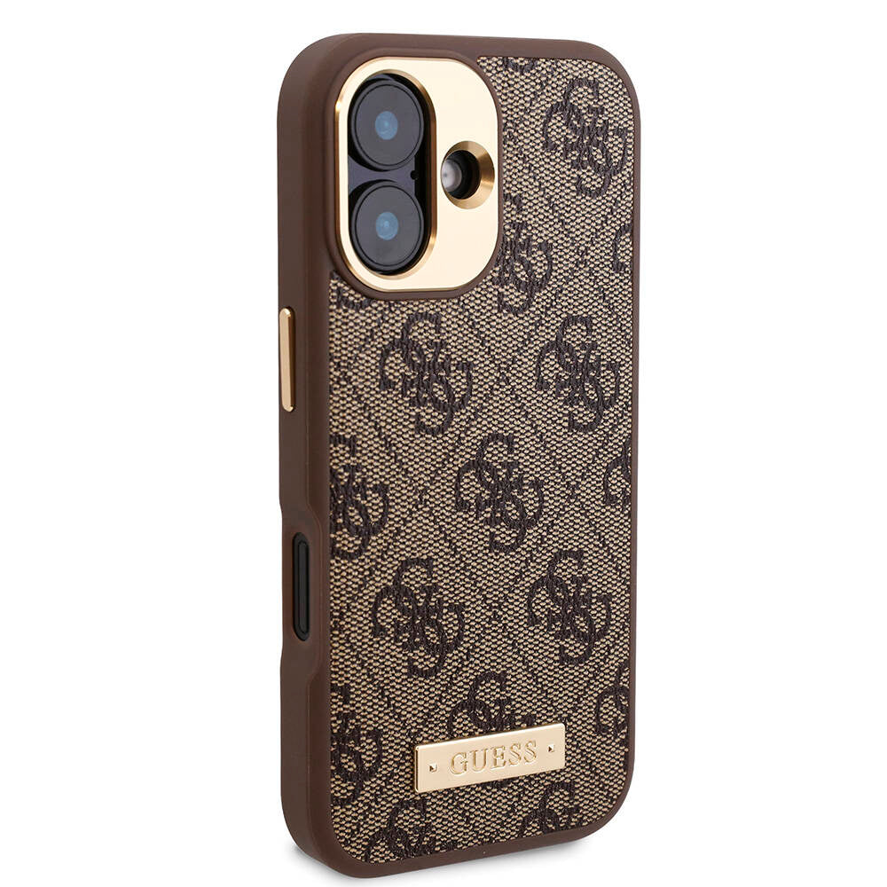Guess iPhone 16 Plus Orjinal Lisanslı Magsafe Şarj Özellikli PU 4G Desenli Metal Plaka Klasik Logolu Telefon Kılıfı - 12 Guess iPhone 16 Plus Orjinal Lisanslı Magsafe Şarj Özellikli PU 4G Desenli Metal Plaka Klasik Logolu Telefon Kılıfı - 12